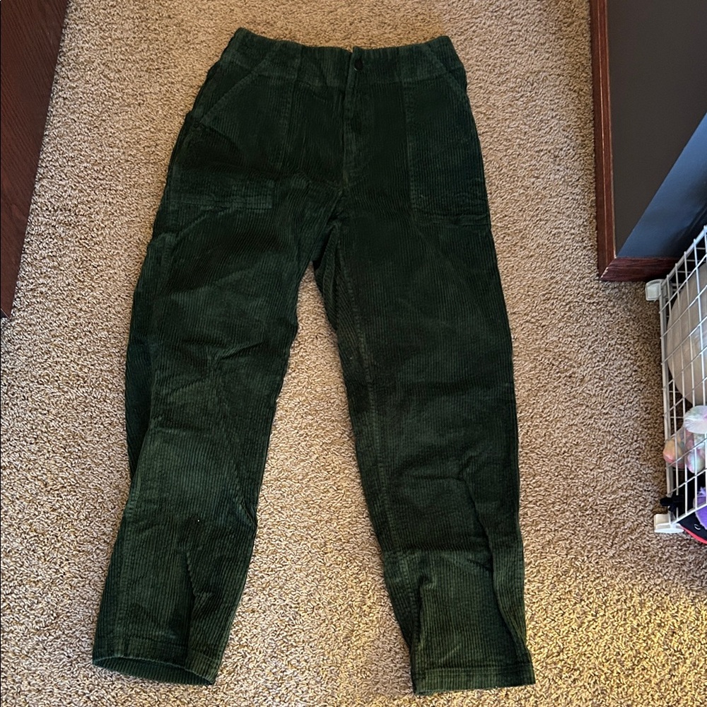 Pact Dark Green Corduroy Pants